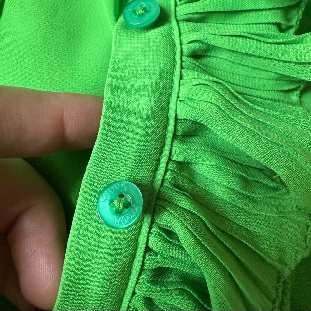 Lilly Pulitzer Green Ruffled Halter Blouse - Picture 8 of 14